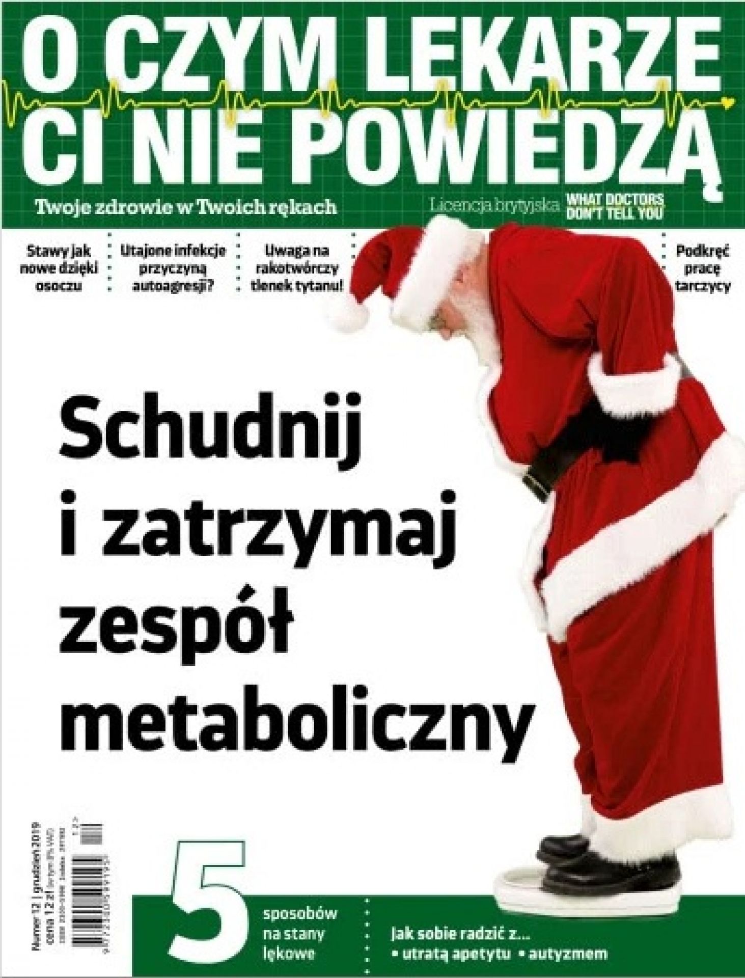 Czasopismo O czym lekarze ci nie powiedzą 12 2019 Książki i