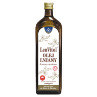 LenVitol - olej lniany tłoczony na zimno 1l Oleofarm  - 5907078675527.jpg