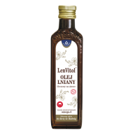 LenVitol - olej lniany tłoczony na zimno 250ml Oleofarm  - 5907559279596.jpg