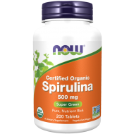 Spirulina 500 mg 100% Natural 200 tabletek Now Food - 733739026989.jpg