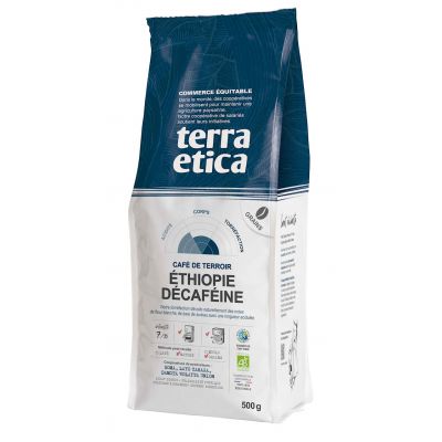 Kawa Ziarnista Bezkofeinowa Arabica 100 % Etiopia Fair Trade BIO 500g Terra Etica - 3483981002060.jpg