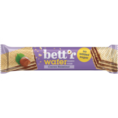 Wafelek z Kremem Orzechowo - Kakaowym Bez Dodatku Cukrów BIO 30g Bett'r - 3800233781830.jpg