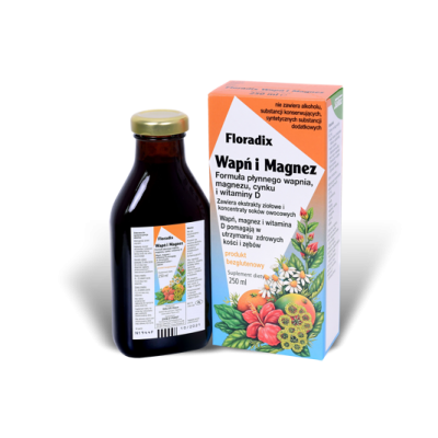 Floradix Wapń i Magnez (Saludynam) Tonik 250ml  - 4004148017766.jpg