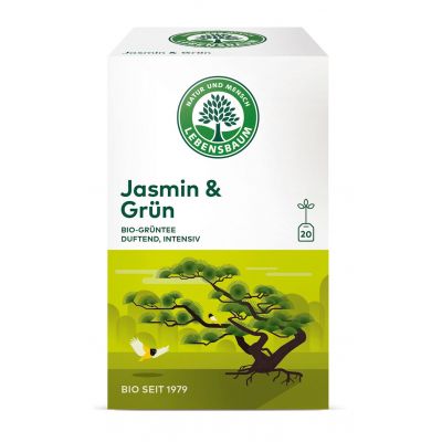 Herbata Zielona Jaśminowa Ekspresowa BIO (20x1,5g) 30g Lebensbaum - 4012346206202.jpg