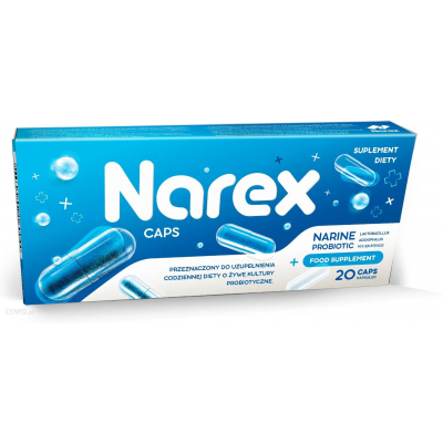 Narex Caps - Probiotyk Narine - 180mg - 20 kapsułek - 4850002160112.jpg