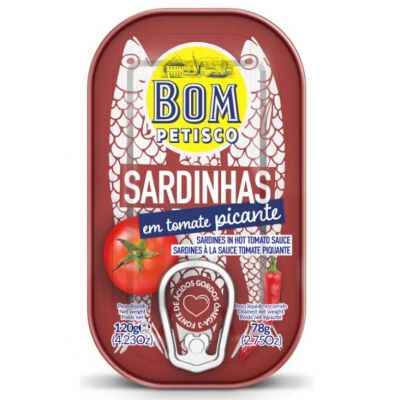 Sardynki Portugalskie w Pikantnym Sosie Pomidorowym 120g (78g) Bon Appetit - 5601029000108.jpg