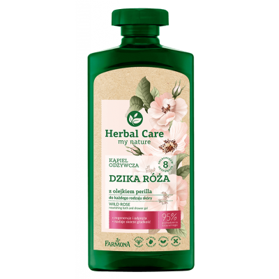 Herbal Care Kąpiel odżywcza Dzika Róża z olejkiem perilla 500ml Farmona - 5900117004241.jpg