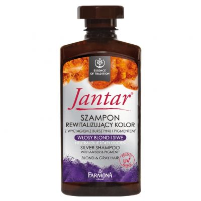 Jantar Szampon z Bursztynem Rewitalizujacy Kolor do Włosów Blond lub Siwych 330ml Farmona  - 5900117009093.jpg