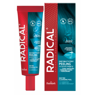 Radical Enzymatyczny Peeling Oczyszczający do skóry głowy wrażliwej, problematycznej i podrażnionej 75ml Farmona - 5900117975657.jpg