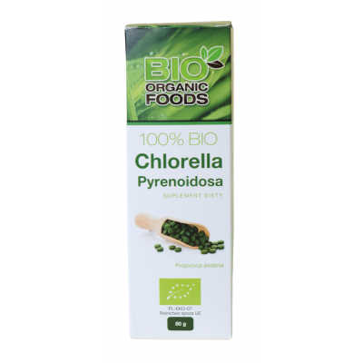 Chlorella Pyrenoidosa w tabletkach 80g Bio Organic Food  - 5901549747225.jpg