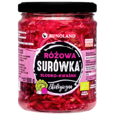 Surówka z Kapusty Różowa Słodko - Kwaśna BIO 500g (340g) Runoland - 5901641002567.jpg