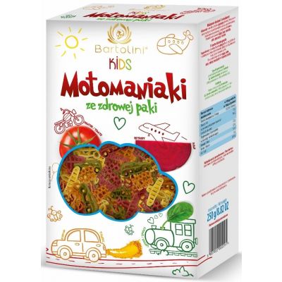Makaron (Semolinowy z Suszonymi Warzywami) Dla Dzieci Motomaniaki 250g Bartolini - 5901902002091.jpg