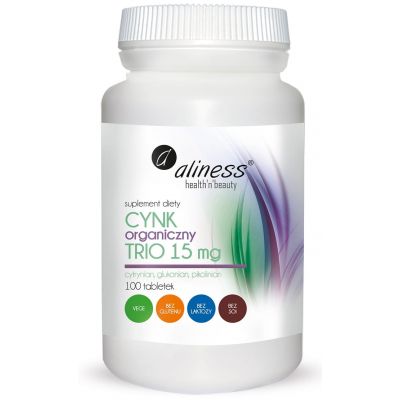 Cynk organiczny TRIO 15mg 100tabl. Aliness - 5902020901549.jpg