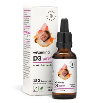 Witamina D3 Baby dla dzieci 400 IU 30ml Aura Herbals - 5902479610658.jpg