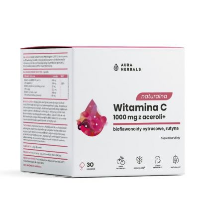 Naturalna witamina C 1000mg z aceroli 30  saszetek Aura Herbals - 5902479614502.jpg