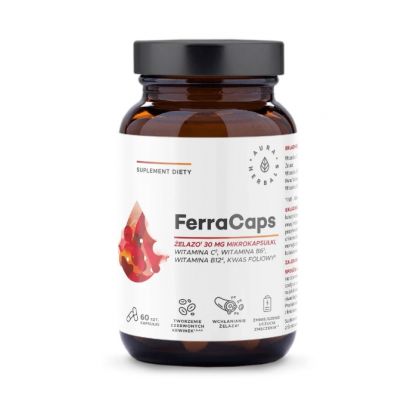 FerraCaps żelazo 30mg 60 kapsułek Aura Herbals - 5902479614762.jpg