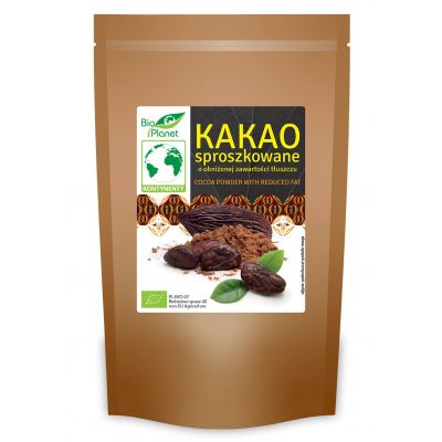 Kakao sproszkowane o obniżonej zawartości tłuszczu BIO 200g Bio Planet  - 5902488066040.jpg