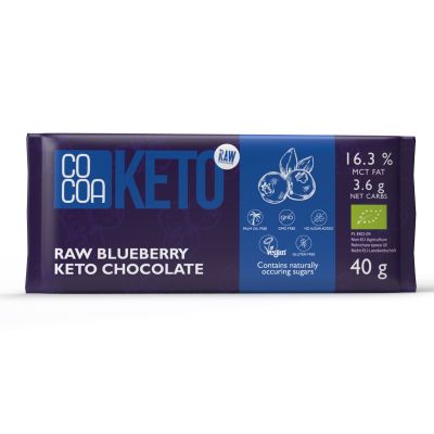 Czekolada Keto z Jagodami i olejem MCT bez dodatku cukru bezglutenowa BIO 40g Cocoa - 5902565214968.jpg