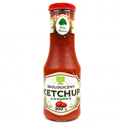 Ketchup pomidorowy łagodny EKO 300g Dary Natury - 5902581617200.jpg