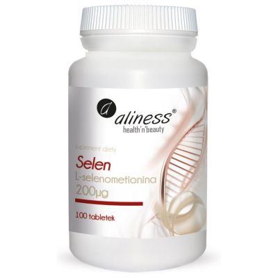 Selen L-selenometionina 200µg 100 tabletek Aliness - 5902596935702.jpg