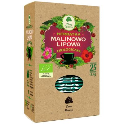 Herbatka Malinowo-Lipowa EKO 25x2,5g Dary Natury - 5902741004871.jpg