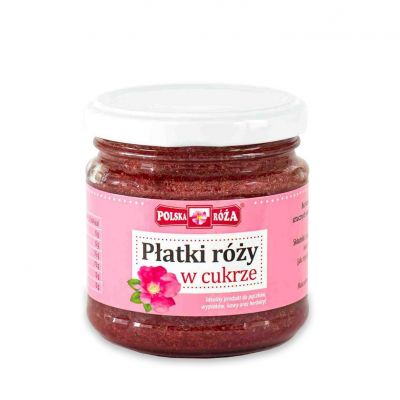 Płatki róży w cukrze 220g Polska Róża - 5902768174632.jpg