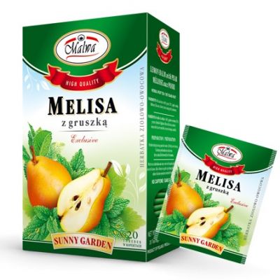Herbata Melisa z Gruszką 20x2g Malwa  - 5902781001342.jpg