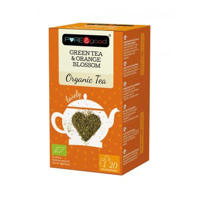Herbata ekologiczna Green Tea & Orange Blossom 36g Pure&Good - 5903111903473.jpg