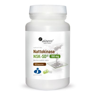 Nattokinase NSK-SD® 100 mg x 60 Vege Caps Aliness - 5903242580482.jpg