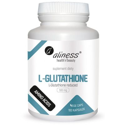 L-Glutathione reduced 500mg x 100Vege caps. Aliness  - 5903242580796.jpg