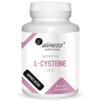 L-Cysteine 500 mg x 100 Vege caps. Aliness  - 5903242581076.jpg