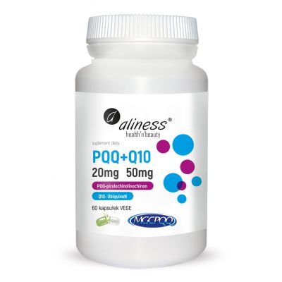 PQQ MGCPQQ®  20mg + Q10 50mg x 60vege caps Aliness - 5903242581137.jpg