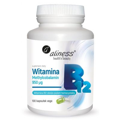 Witamina B12 Methylcobalamin 100 kapsułek Aliness  - 5903242581212.jpg