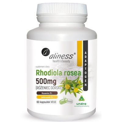 Rhodiola rosea (różeniec górski) 500mg x 60vege caps Aliness  - 5903242581274.jpg