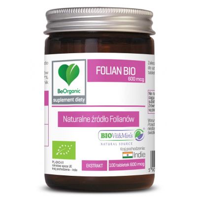 BeOrganic Folian 600 mcg 100 tabletek Aliness - 5903242581786.jpg