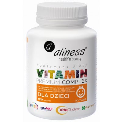 Premium Vitamin Complex dla dzieci 120tabletek do ssania Aliness - 5903242581939.jpg