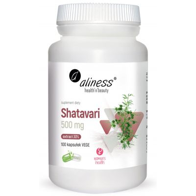 Shatavari 500mg extrakt 30% x 100vege caps Aliness - 5903242582189.jpg