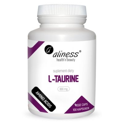 L-Taurine 800mg x 100vege caps. Aliness  - 5903242582202.jpg