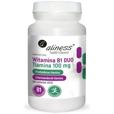Witamina B1/ Tiamina DUO 100mg 100tabletek Aliness - 5903242582899.jpg