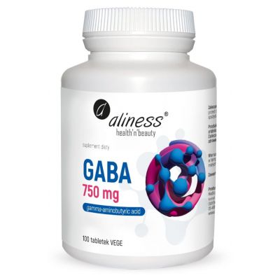 GABA 750mg 100 Vege tabletek Aliness - 5903242583254.jpg