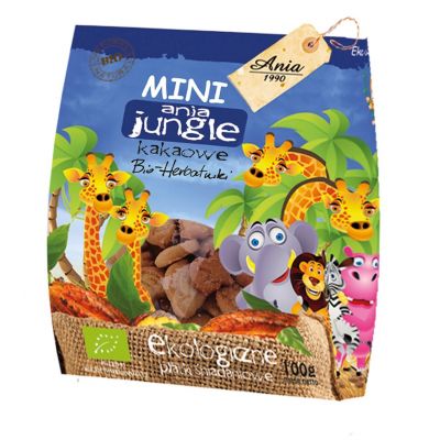 Ciasteczka Kakaowe Mini Jungle BIO 100g Bio Ania  - 5903453005392.jpg