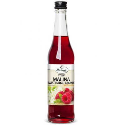 Syrop Malina z Kwiatem Bzu Czarnego i Witaminą C 480ml Herbapol - 5903850017868.jpg