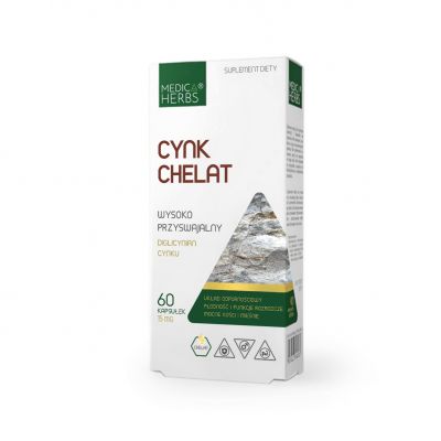 Cynk Chelat 60 kaps. Medica herbs  - 5903968202200.jpg