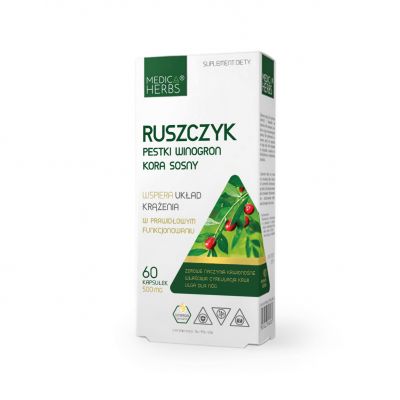 Ruszczyk Pestki winogron Kora sosny 60 kaps. Medica Herbs - 5903968202422.jpg