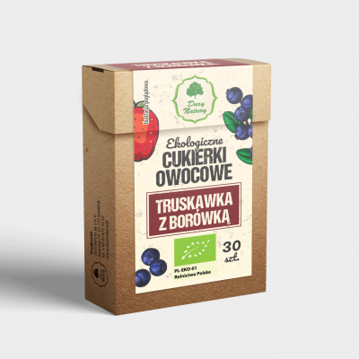 Cukierki Owocowe Truskawka z Borówką EKO 30g Dary Natury - 5904538031855.jpg