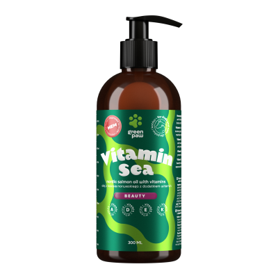 Olej Vitamin Sea (olej z łososia + witaminy) 300ml Green Paw - 5904726473689.jpg