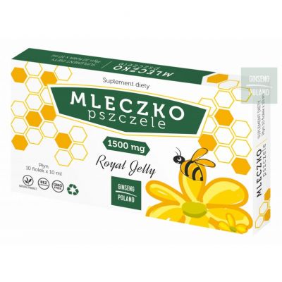 Mleczko pszczele Royal Jelly 1500 mg fiolek 10 x 10ml Ginseng Poland - 5905133594257.jpg