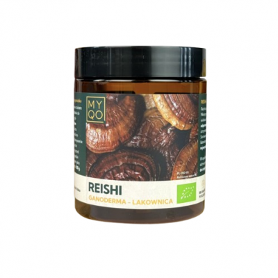 Reishi - Lakownica lśniąca - Ganoderma lucidum - EKO 100g MYQO - 5905943628029.jpg