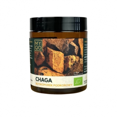 Chaga - Błyskoporek podkorowy - EKO 100g MYQO - 5905943628050.jpg