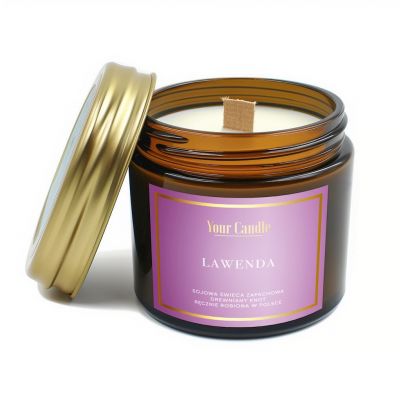 Świeca Sojowa Zapachowa z Drewnianym Knotem Lawenda 120g Your Candle - 5906293639253.jpg